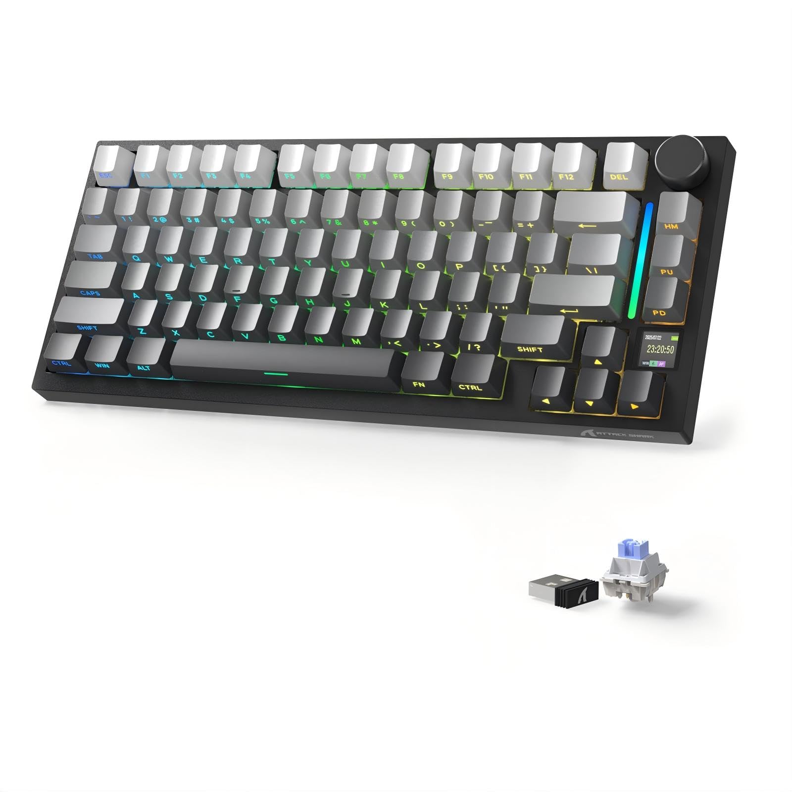 Amazon | ATTACK SHARK X820 ULTRA ゲーミングキーボード RGB